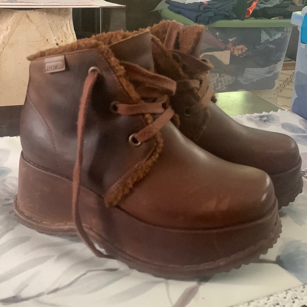 Vintage Platform Rocket Dog Leather Boots 7